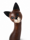 Tall Slender Cat - Wood Carving