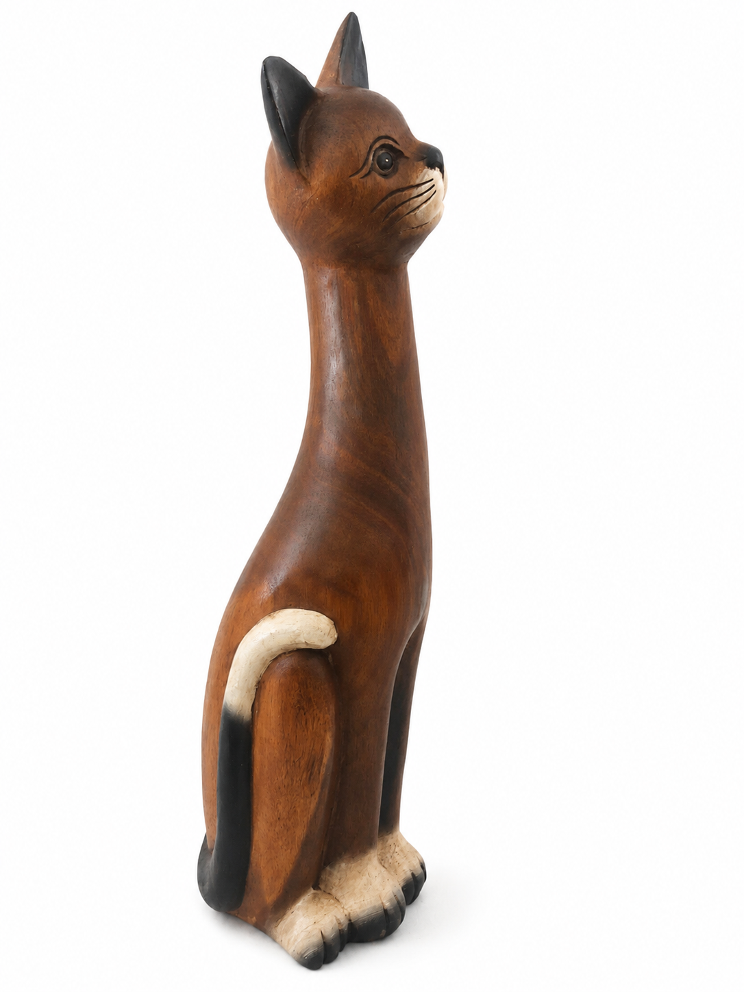 Tall Slender Cat - Wood Carving