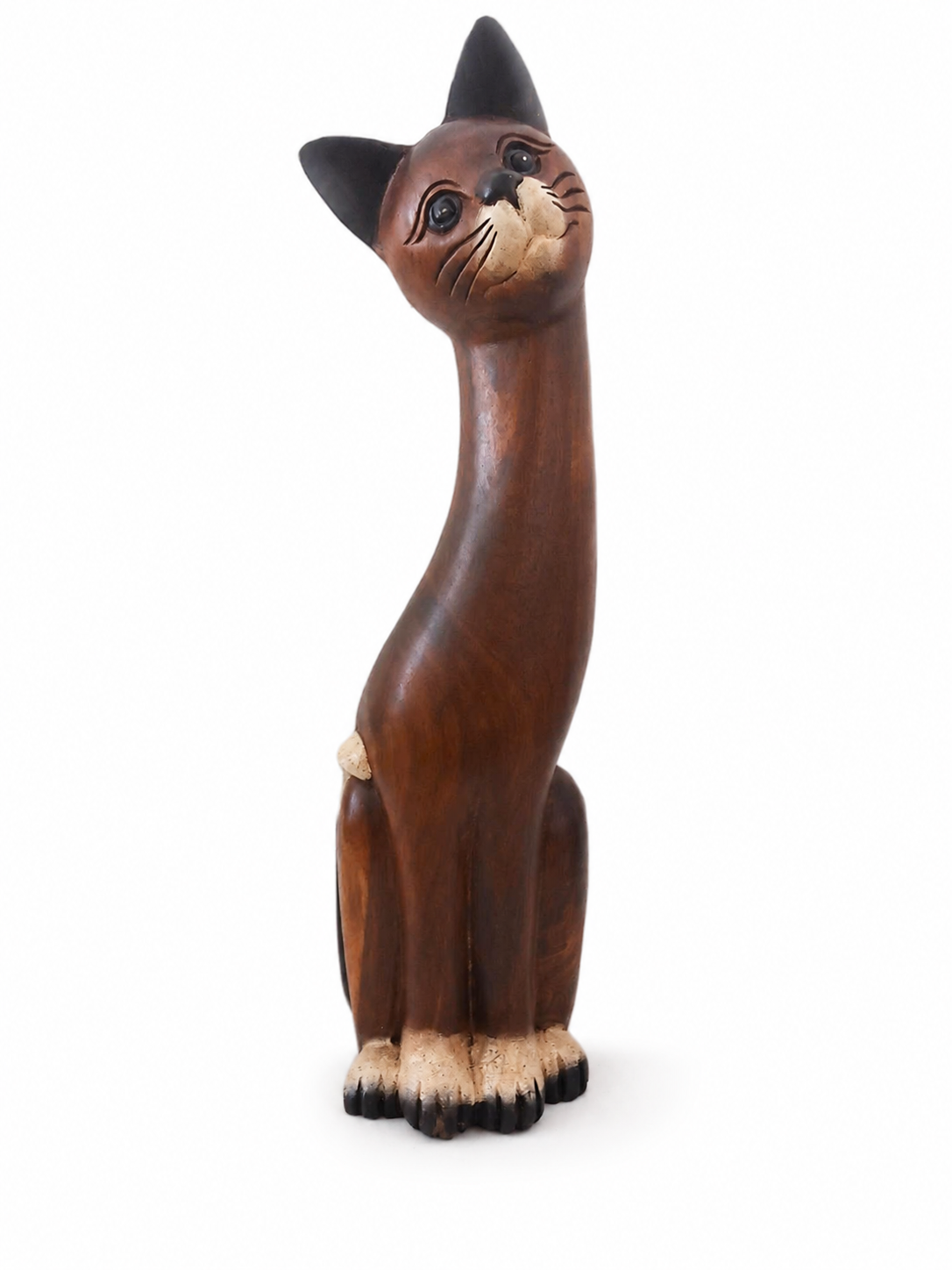 Tall Slender Cat - Wood Carving