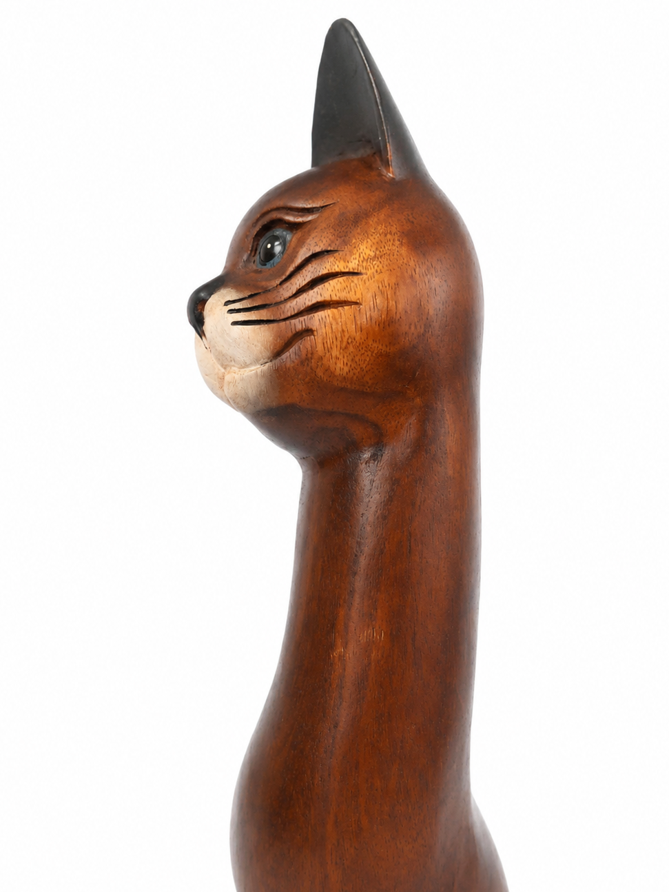 Tall Slender Cat - Wood Carving