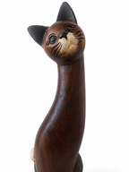 Tall Slender Cat - Wood Carving