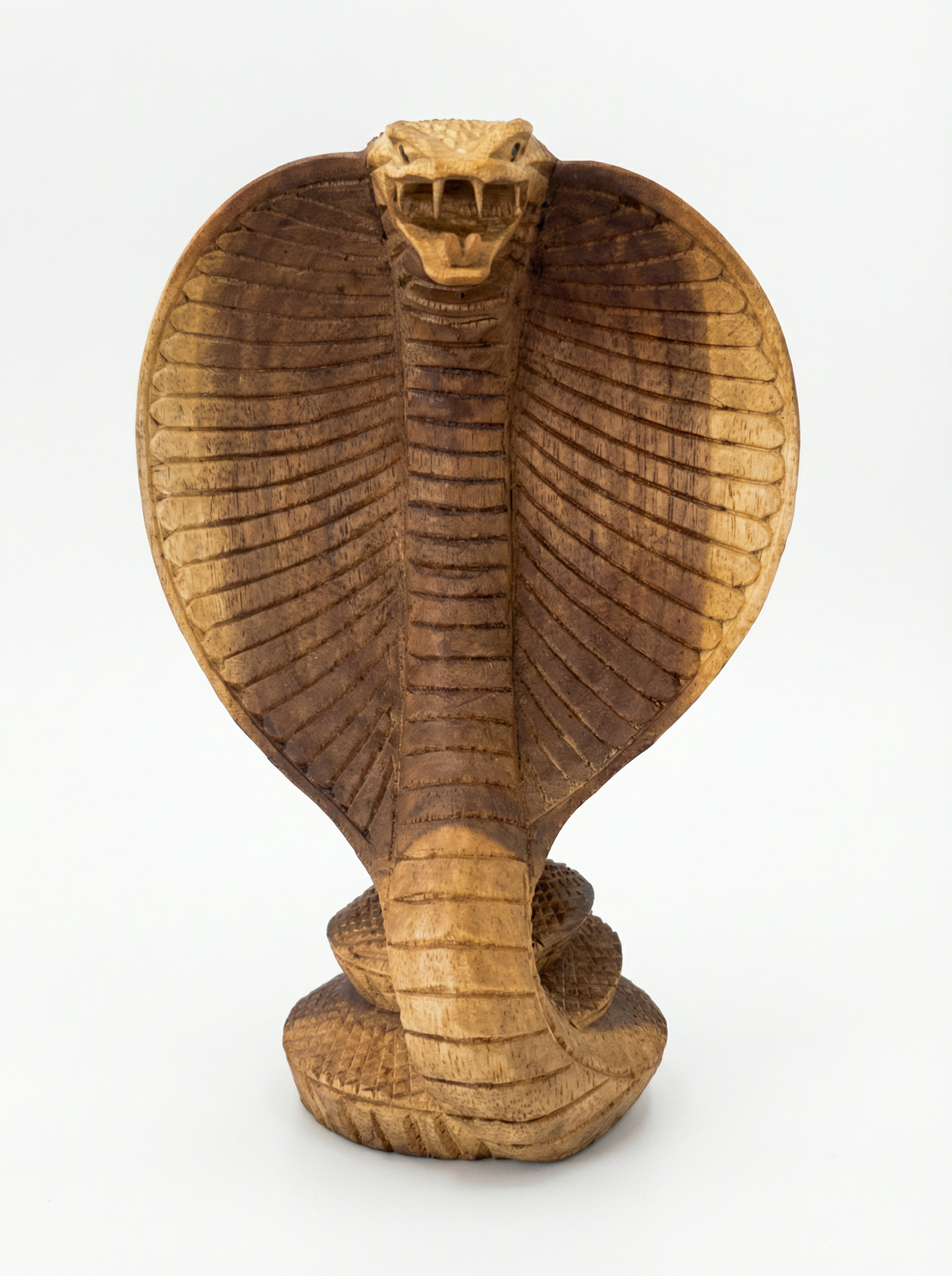 Aggressive Suar Cobra - Wood Carving