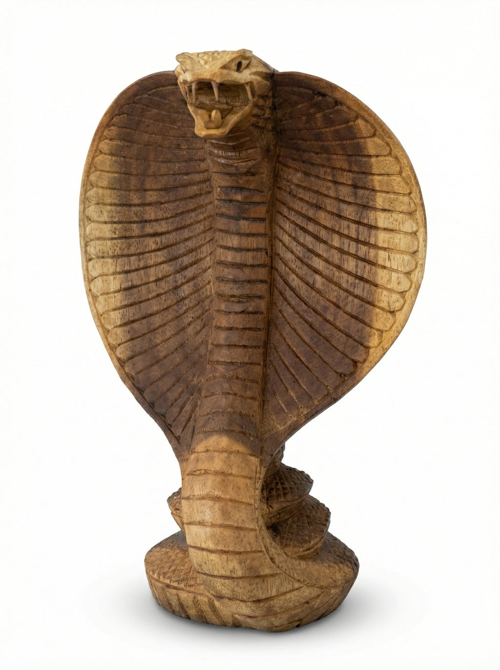 Aggressive Suar Cobra - Wood Carving