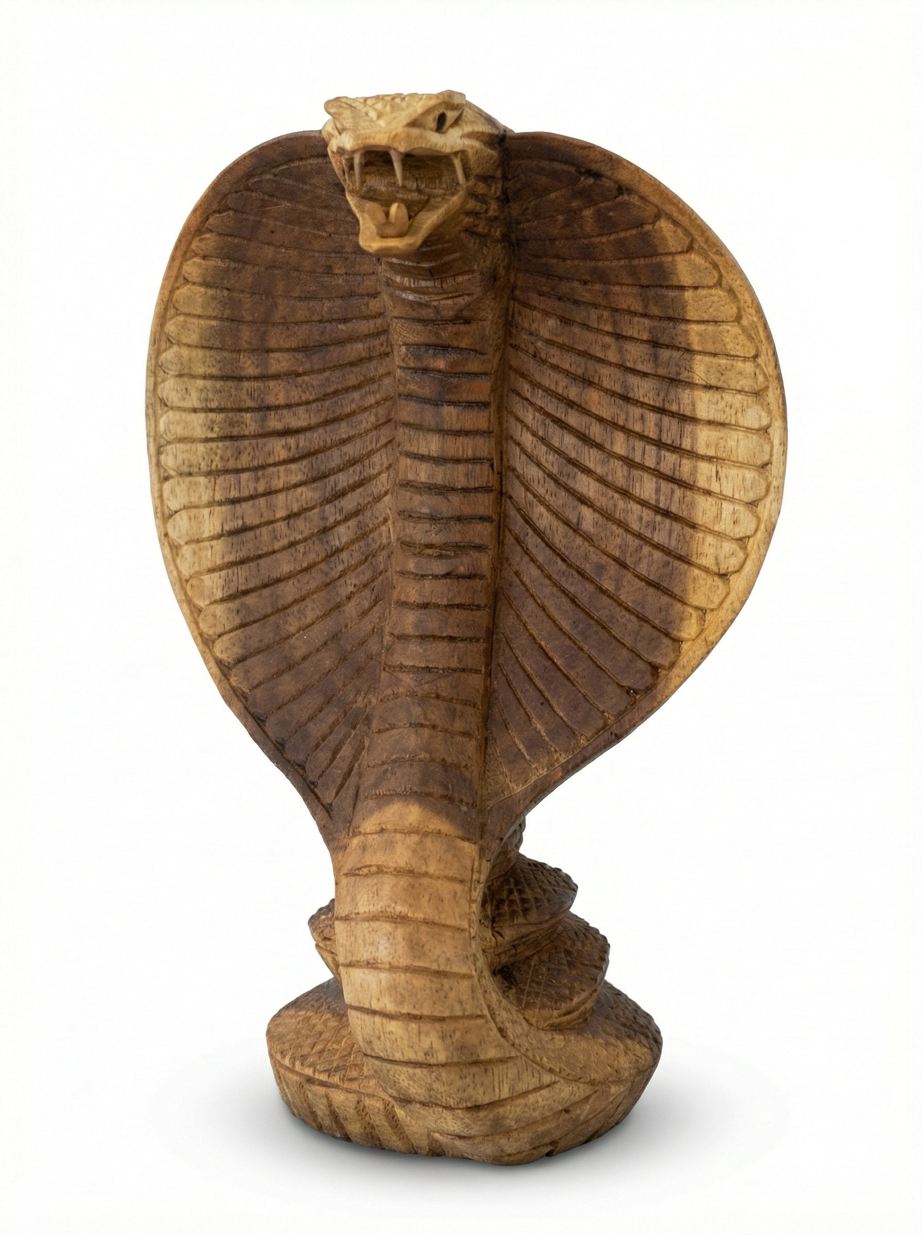 Aggressive Suar Cobra - Wood Carving