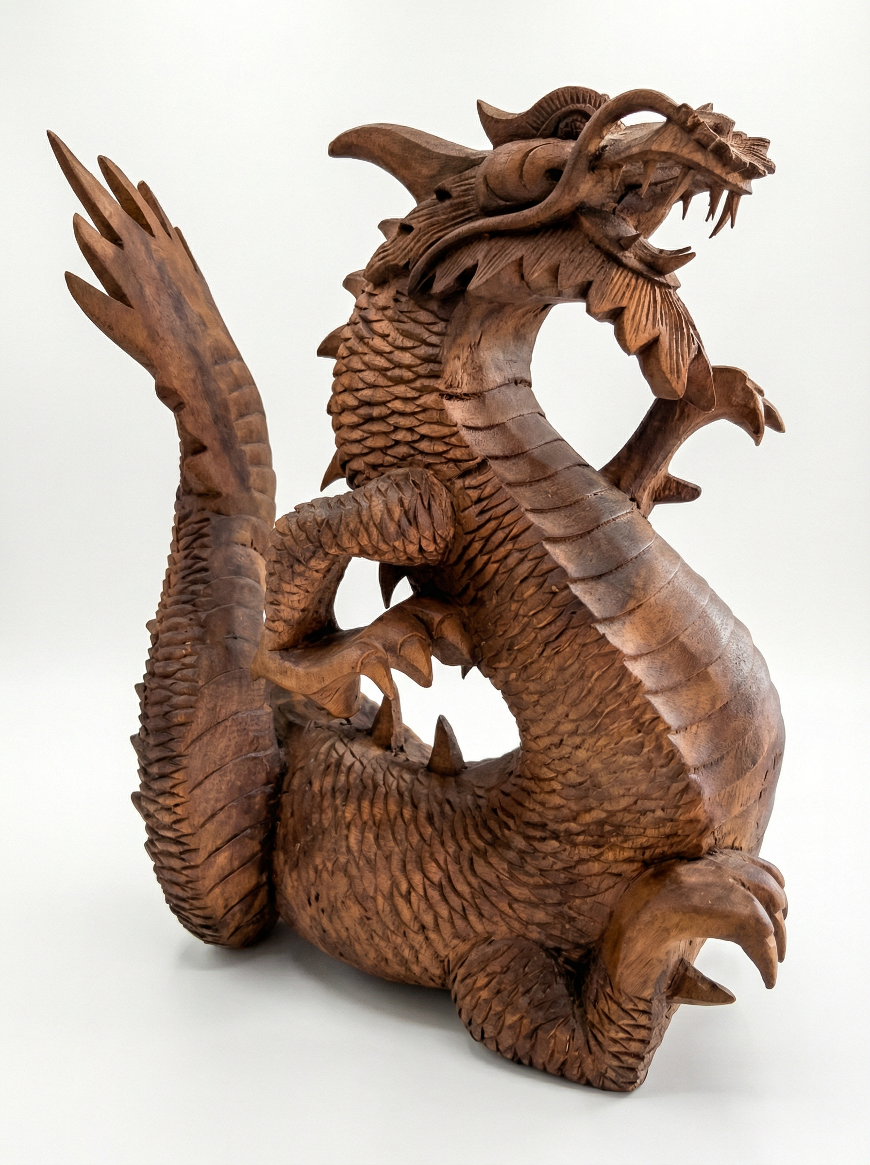 Chinese Dragon Suar - Wooden Carving